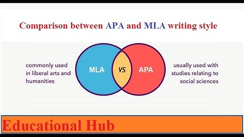 Comparison between APA and MLA writing style