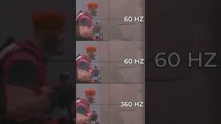 60Hz vs 360Hz - os HERTZ do monitor realmente fazem diferença ? #shorts