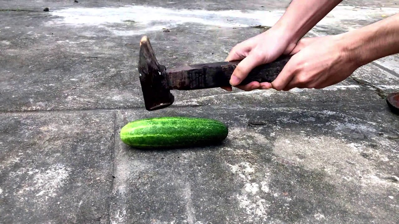 Smash food with a hammer Experimental Hammer with Lemon, Oranges