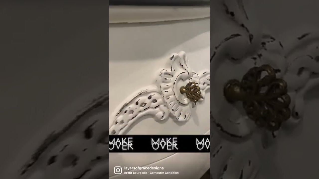 Shabby Chic Antique Victorian Dresser Painted Makeover