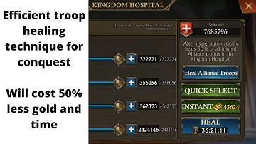 KING OF AVALON: Efficient troop healing technique for Conquest | Cost 50% less gold and time