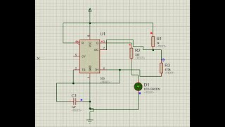 LED Blink using 555 Timer in Proteus | Bajwa Sadaat |