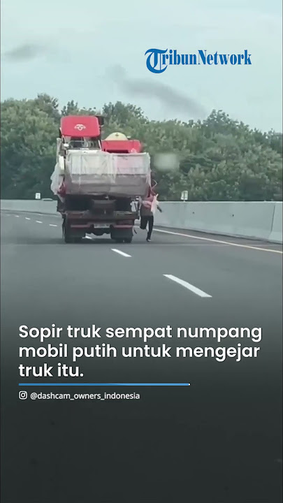 VIRAL Sopir Lari Kejar Truknya Jalan Sendiri di Tol Kalikangkung Semarang