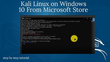 Install kali Linux on windows 10 from Microsoft store