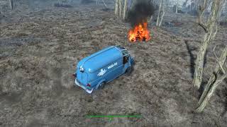 Fallout 4 - DOTC Havok Physics Vehicles - just testing destructibility.