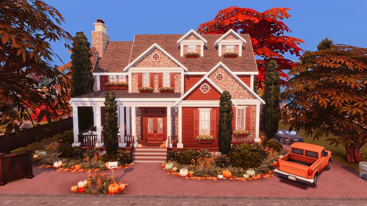 Limited pack🍂 Fall Family Home🍂🎃// NO CC// Sims 4 Speedbuild - YouTube