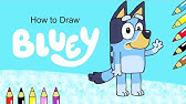 how to draw bluey the puppy