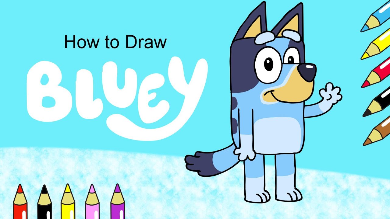 How To Draw Bluey Step By Step Images And Photos Finder