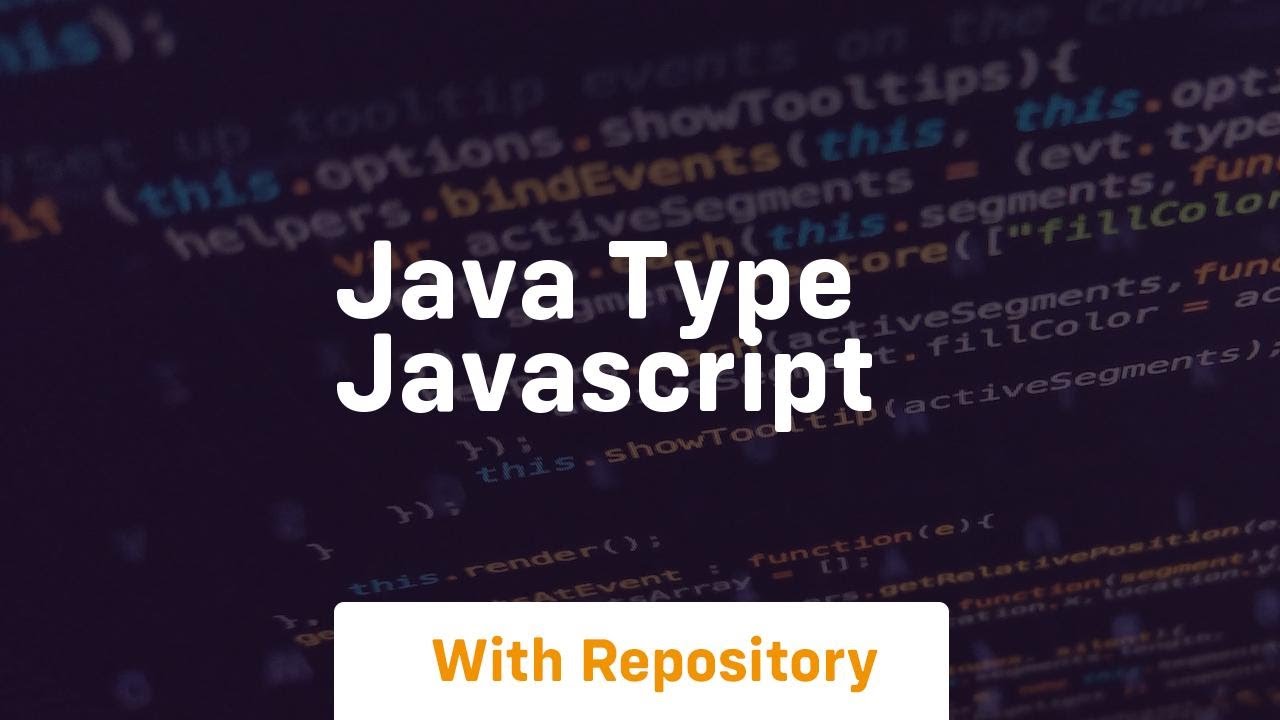 java type javascript - YouTube
