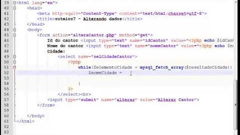 aula25 - populando selects dinamicamente para alteracao de dados