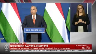 Orbán Viktor miniszterelnök nemzetközi sajtótájékoztatója