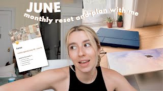 june monthly reset & plan with me 2022 | setting goals, monthly reflection & youtube analytics