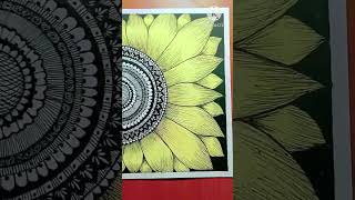 Sunflower art #easy #mandalaart #youtubeshorts #shorts #trending #muskanartstudio
