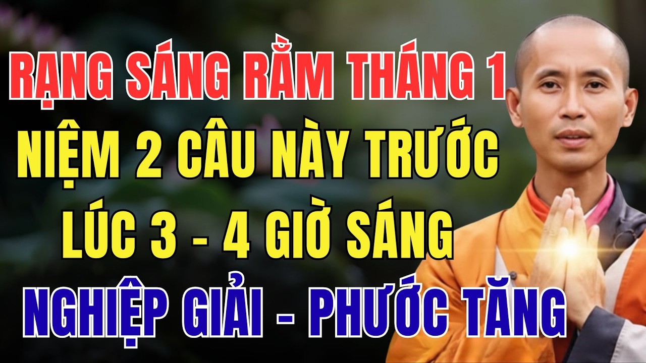 RẠNG SÁNG RẰM THÁNG GIÊNG, NIỆM 2 CÂU NÀY TRƯỚC LÚC 3 – 4 GIỜ SÁNG, PHẬT ĐỘ NGHIỆP GIẢI – PHƯỚC TĂNG