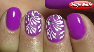 ▲ Вензеля на коротких ногтях / Матовый маникюр на гель лаке ▲ Вензеля на коротких ногтях / Матовый маникюр на гель лаке