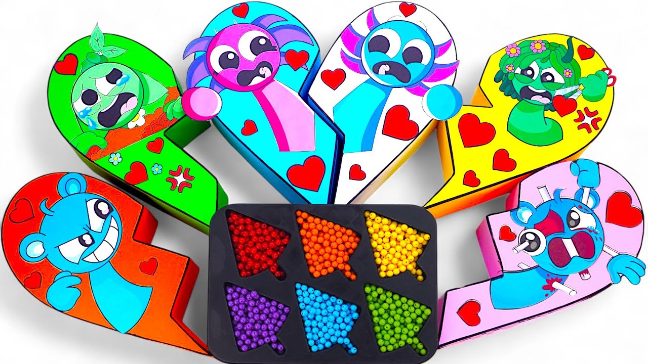 ✨Paper DIY✨Incredibox ALL COUPLE Love SPRUNKI with HEART SUS MOD Blind Box Unboxing | Blind Bag ASMR