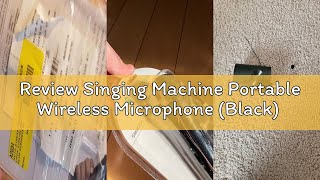 Review Singing Machine Portable Wireless Microphone (Black) - Premium Unidirectional UHF Wireless Mi