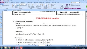 TP 02 Méthode de la bissection V 01