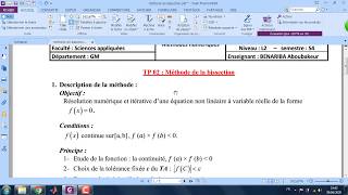 TP 02 Méthode de la bissection V 01