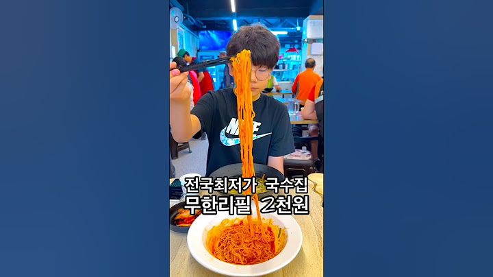 The lowest priced noodle house in the country, unlimited refill noodles 2,000 won, bibim noodles ...