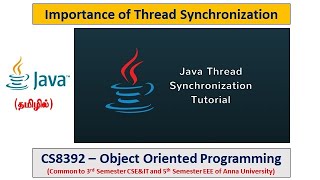 Java | Importance of Synchronization with Examples | Object Oriented Programming | Tamil | 49