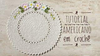 Crochet Place Mat with Flowers / Easy Crochet Sousplat Step-by-Step screenshot 4