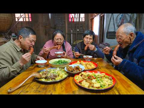 Slow Living in Rural China: Handmade Rice Sausage & Crunchy Rice Crackers from Scratch