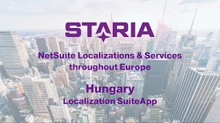 Staria's NetSuite localization for Hungary