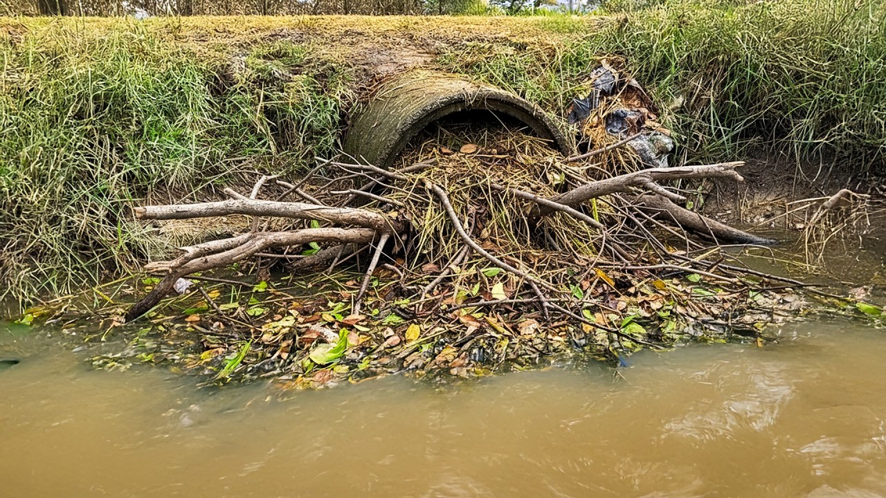 Removed All Debris Clogged Culvert - Cleaning Drainage Culvert