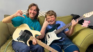 G Man's first guitar lesson