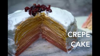 Crepe Cake | Colorful CREPE CAKE | NO Bake Cake