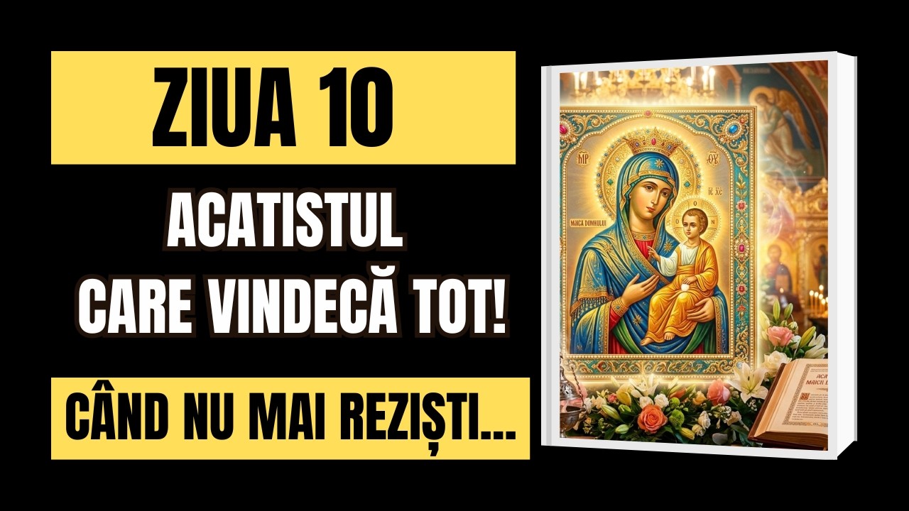 Ziua a 10-a  Postul Paștelui 🙏 Acatistul Vindecător al Maicii Domnului | Boli, Frică și Deznădejde