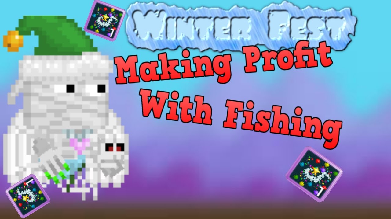 Growtopia Making profit with Fishing YouTube