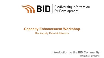 BID Workshop   Activity IV 02   Introduction to the BID community