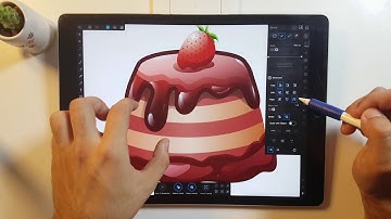 2D Game Art CAKE 🍰 - how I Vector Painting using Affinity Designer Ipad Pro