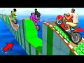 SHINCHAN AND FRANKLIN TRIED THE IMPOSSIBLE TRIANGULAR SPEED BOOSTER TUNNEL CHALLENGE GTA 5 gaming 