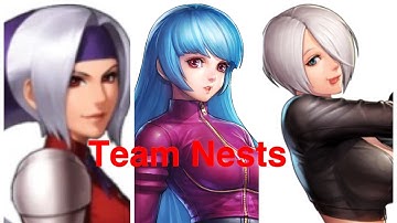 Kof 2002 um PS4 arcade mode playthogh with the Nests Team