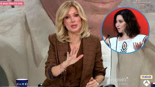Susanna Griso reacciona al delirio de Ayuso con Julio Iglesias y hace énfasis en algo que va a indig - YouTube