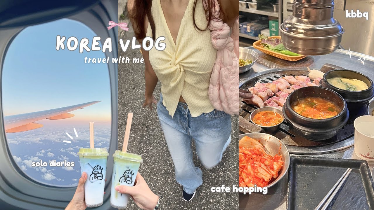 KOREA Travel Vlog 🇰🇷| solo in Seoul , lots of food + cafes in Hongdae, shopping in Olive young 