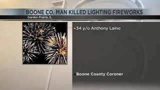 Man  killed in fireworks accident
