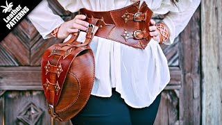 Corset hip bag leather craft tutorial