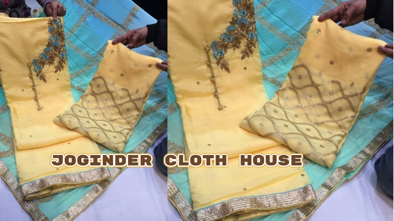 Tabby Silk Suit In Yellow Color With Hand Work And Sharara | Joginder Cloth House