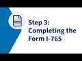 Five Steps to File at the USCIS Lockbox - Step 3: Completing the Form I-765