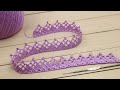 КАЙМА КРЮЧКОМ простое ЛЕНТОЧНОЕ КРУЖЕВО мастер-класс по вязанию Easy to crochet lace ribbon