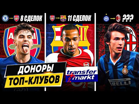 У КОГО ТОП-КЛУБЫ ЗАБИРАЮТ ИГРОКОВ? | Главные поставщики футболистов для грандов