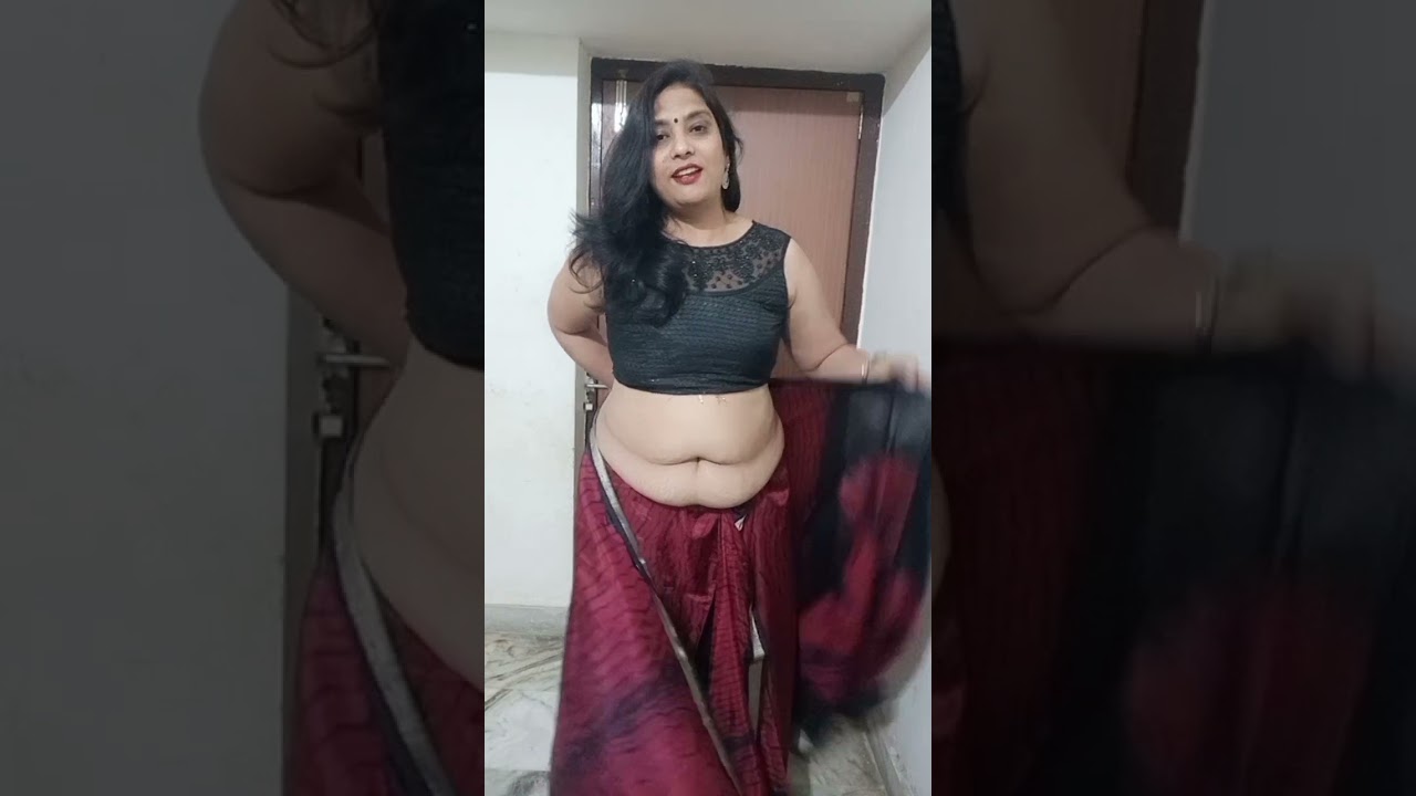 kruti Patel saree drapping with low waist in shapwear with waist chain