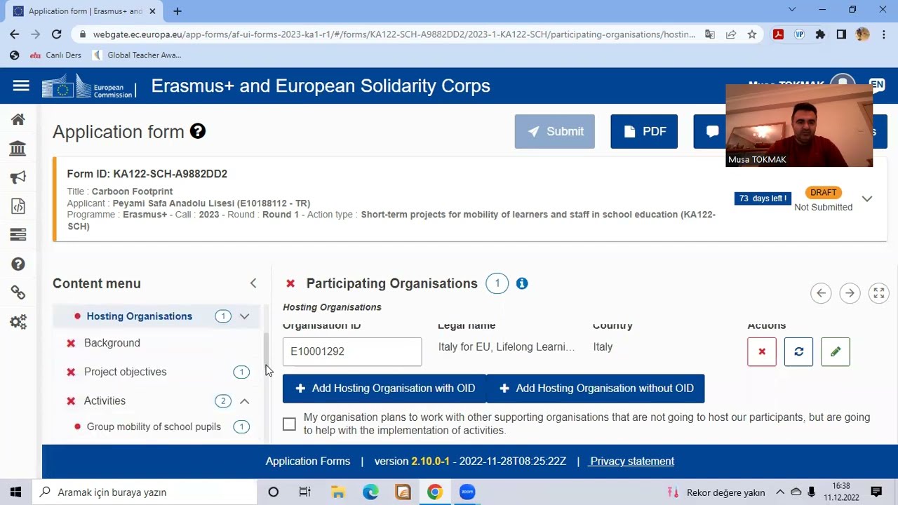 Erasmus+ KA122 Projelerinde Aktiviteler ve Bütçe Kısmı
