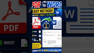 Convert PDF to Word Easily! 📄➡️📝 | Insert PDF as Text in Word