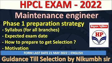 HPCL MAINTENANCE ENGINEER EXAM PREPARATION STRATEGY (2022) | EXPECTED EXAM DATE