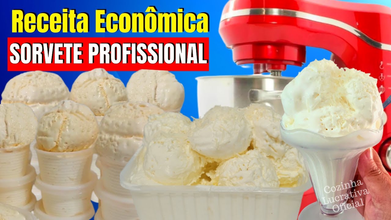SORVETE TIPO PROFISSIONAL FÁCIL, SUPER CREMOSO VENDE MUITO